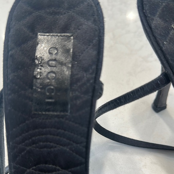 Gucci Black Heeled Sandals with Stiletto Heel - Picture 2 of 10